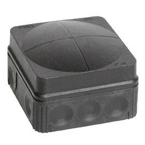Wiska IP66 Junc.Box Black 75mmx75mmx51mm c/w Term.