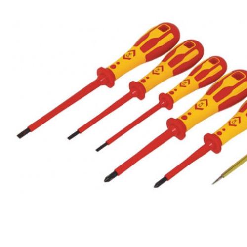 C.K VDE screwdriver set of 6 slotted and PZD