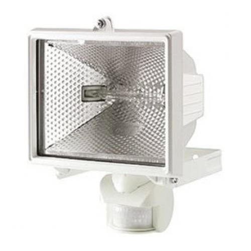 Spectra PIR floodlight white c/w lamp 1 yr g'tee