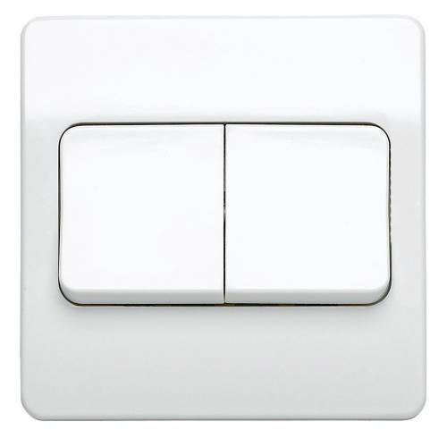 MK K4782WHI 10A 2G 2W switch- wide rocker