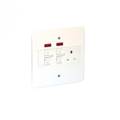 MK K5011WHI 45A DP metal flush cooker panel(large)