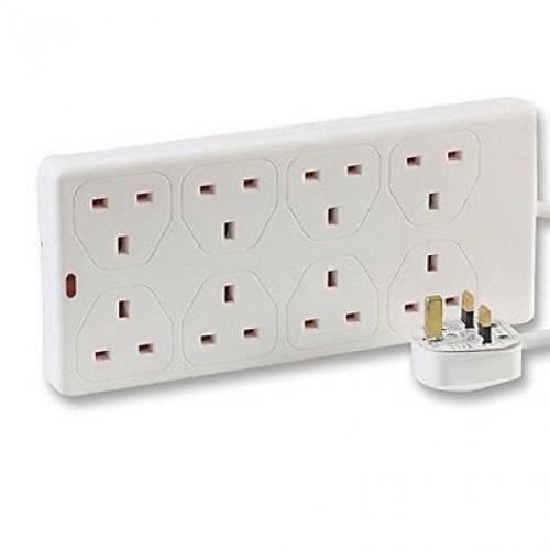 8 way swtd.Extn lead c/w 2 Mtr. lead Surge prot.