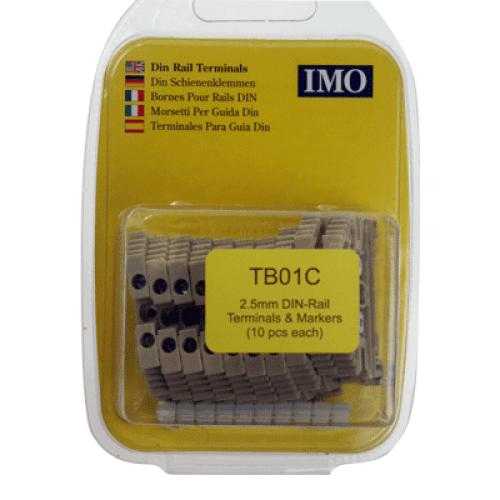 IMO Din-Rail Terminals 10 x 2.5mm & Markers