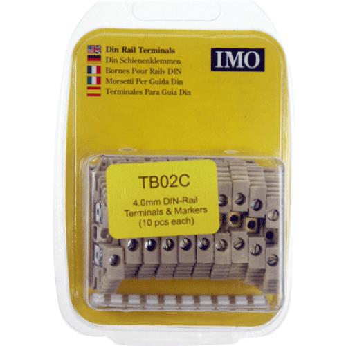 IMO Din-Rail Terminals 10 x 4mm & Markers