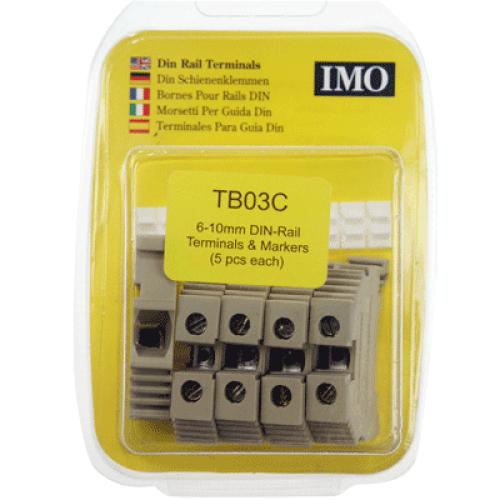 IMO Din-Rail Terminals 5 x 6/10mm & Markers