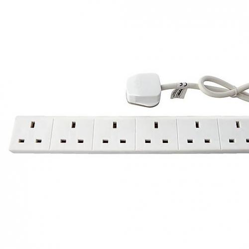 6 way extension lead c/w 2 Mtr. lead Surge prot.