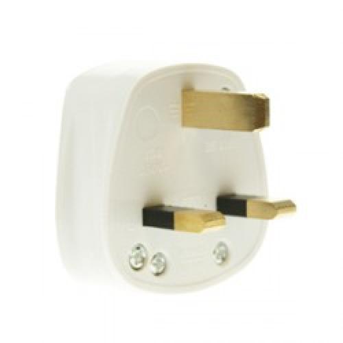 BG 13A white heavy duty plug top