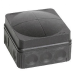 Wiska IP66 Junc.Box Black 75mmx75mmx51mm c/w Term.