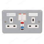 MK K6231 ALM 2G twin RCD socket 30ma (active)