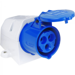 16a 240v 2P+E    surface angle mounted socket IP44