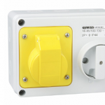 16A 110V 2P+E surface mounted interlocking skt