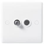 BG 865 2 gang satellite and coax socket