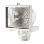 Spectra PIR floodlight white c/w lamp 1 yr g'tee