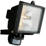 Spectra PIR floodlight black c/w lamp 2 yr g'tee