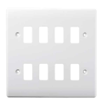 BG G88 8gang white grid plate