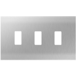 BG Brushed Steel 3gang grid plate
