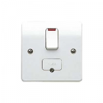 MK K370WHI 13A DP sw.spur c/w base f/outlet & neon