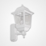 ASD 100W BC coach lantern WHITE 4 sided PIR