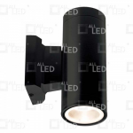 Black cast aluminium Twin GU10 wall light