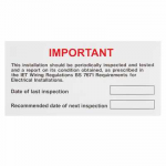 Periodic Inspection Label S/A Pack 10