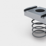 M10 Z/P channel nut long spring (40x40mm)